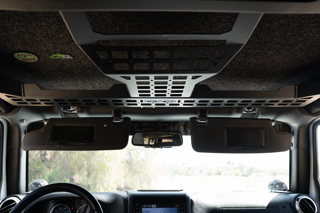 Jeep Wrangler JK overhead storage panel installation