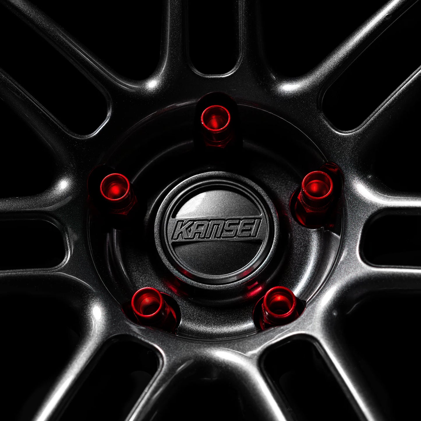 Kansei Spline Acorn Lug Nuts (20 PC Kit) Black/Blue/Red Colors